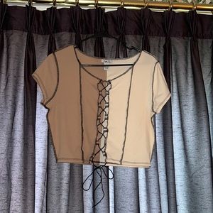 Rue21 Multicolored Lace Front Shirt